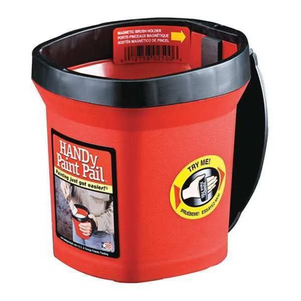 Plastic Paint Bucket, 1 qt, Handy Paint Products, Mfr#: 2500-CT