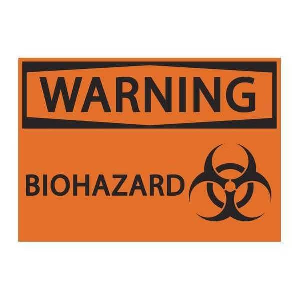 Label, Safety, Warning Biohazard, PK2, Zing, Mfr#: 1918S