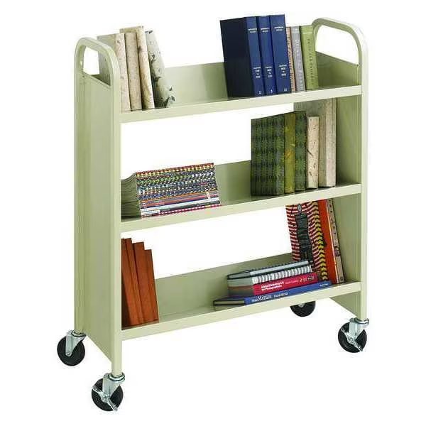 Book Cart, Single Sided, Steel, Powder Coat, Safco, Mfr#: 5358SA