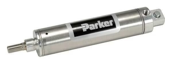 Air Cylinder, 3/4 in Bore, 1 in Stroke, Round Body Single Acting, Parker, Mfr#: 0.75PSR01.00