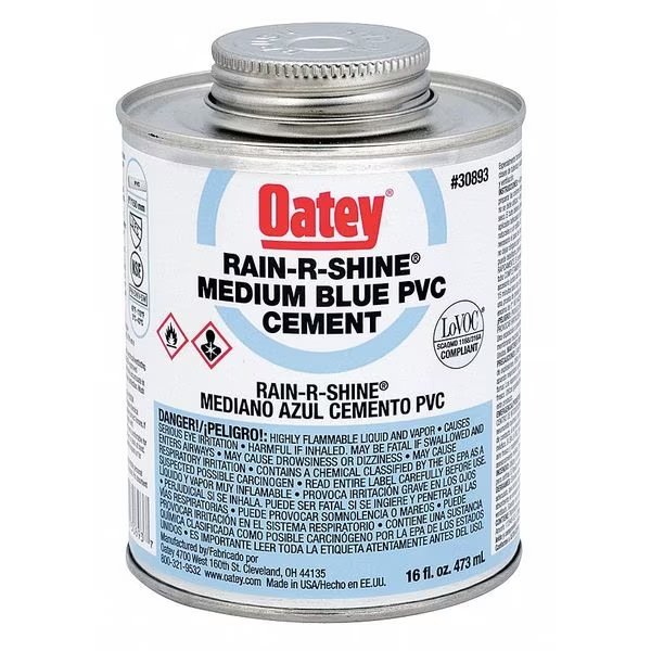 CementPVC, Blue, 16 oz., Low VOC, Oatey, Mfr#: 30893