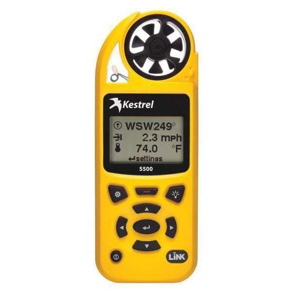 Weather Meter, LCD, Yellow w/WiFi, Kestrel, Mfr#: 0855LVYEL
