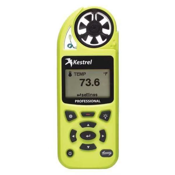Environmental Meter, Hi-Vis Green, LCD, Kestrel, Mfr#: 0852HVG