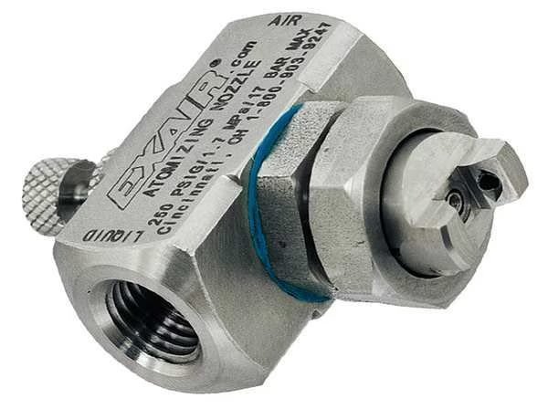 Atomizing Spray Nozzle, 2.5 to 7.5 gph, Exair, Mfr#: EB1020SS