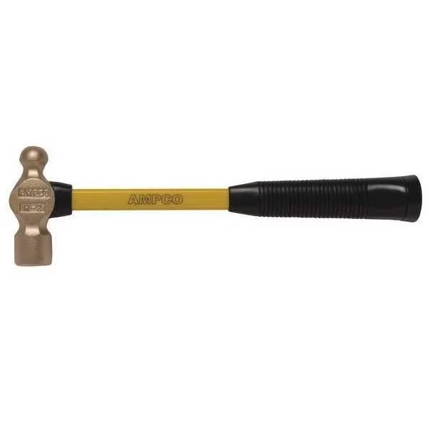 24 oz. Ball Peen Hammer, 11" Fiberglass Handle, Ampco Safety Tools, Mfr#: H-312FG