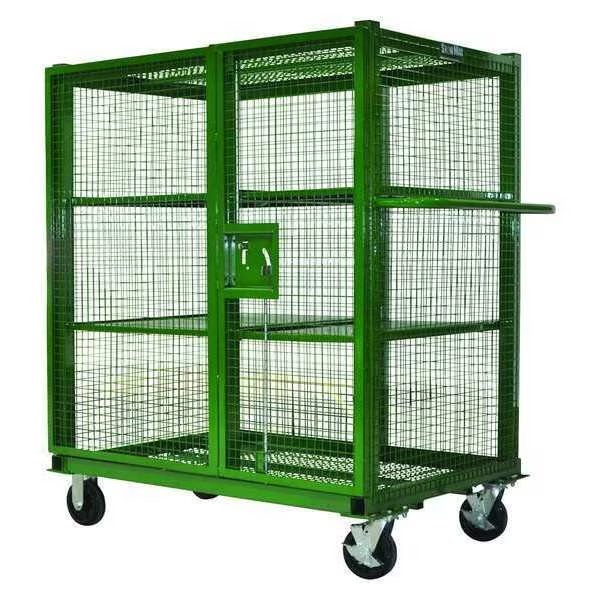 Wire Security Cart with Removable Shelves 1,500 lb Capacity, 34 in W x 51 1/2 in L x 58 in H, Sumner, Mfr#: 785921