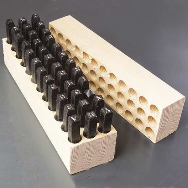 Steel Stamps Set, 2-3/8" Shank L, Steel, 3361, Young Bros Stamp Works, Mfr#: 03361