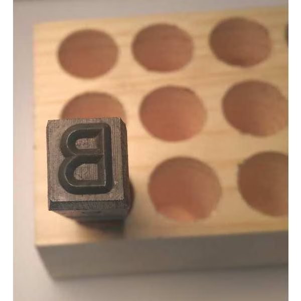 Hand Stamp, 3" Shank L, Steel, 06273 B, Young Bros Stamp Works, Mfr#: 06273 B