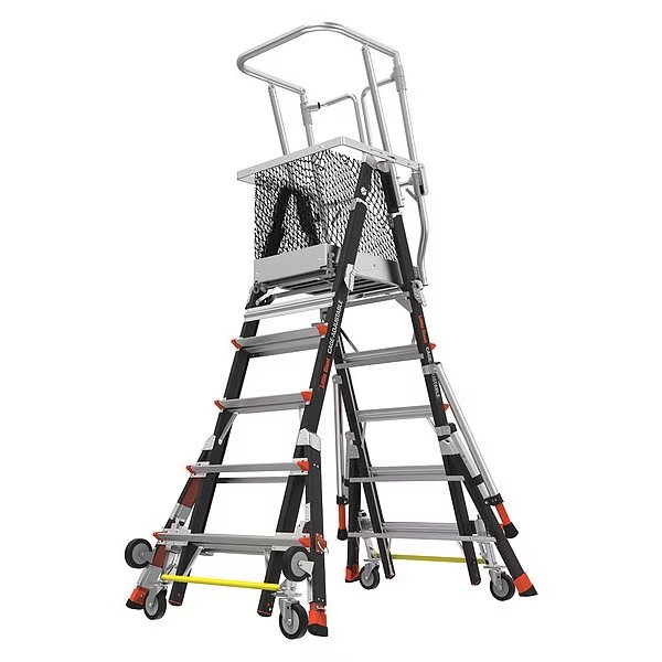 5 to 9 ft Fiberglass Platform Stepladder, 375 lb Capacity, Little Giant Ladders, Mfr#: 18509-817