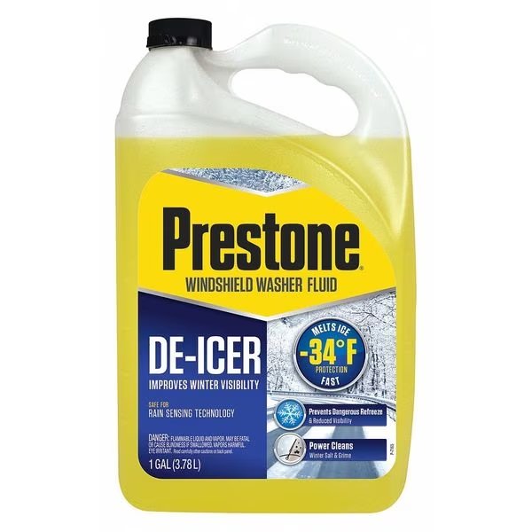 Windshield Washer/De-Icer, Bottle, 1 gal, Ready to Use, Premixed, Windshield Washer Fluid, Prestone, Mfr#: AS253