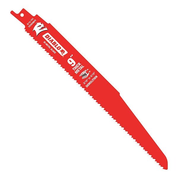 9" L x Metal Cutting Reciprocating Saw Blade, Diablo, Mfr#: DS0908BFD5