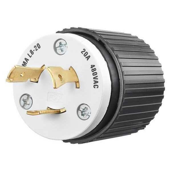 Locking Plug, Black/Wht, 480VAC, 3.0 HP, 20A, EnjoyTool Select, Mfr#: 70820NP