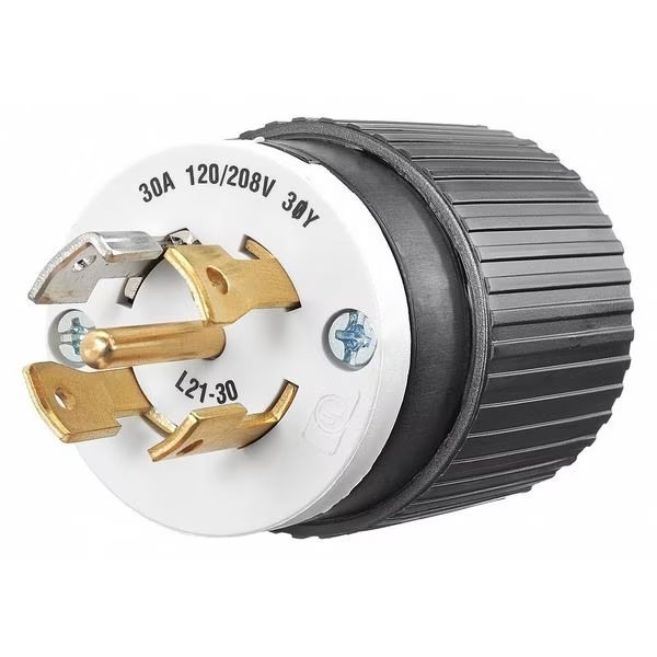 30A Locking Plug 4P 5W 120/208VAC L21-30P BK/WT, EnjoyTool Select, Mfr#: 72130NP