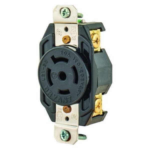 Locking Receptacle, Black, 120/208VAC, 20A, EnjoyTool Select, Mfr#: 72120FR