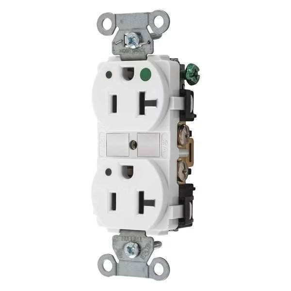 Receptacle, 20 A Amps, 125V AC, Flush Mount, Standard Duplex Outlet, 5-20R, White, EnjoyTool Select, Mfr#: 8300HBWL