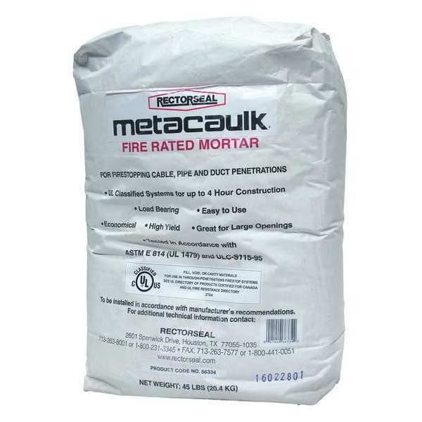 Fire Barrier Mortar, Bag, 45 lb., Metacaulk, Mfr#: 66334