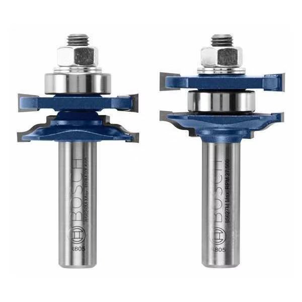 Router Bit Set, Carbide Tipped, 2 pcs., Bosch, Mfr#: 85625MC