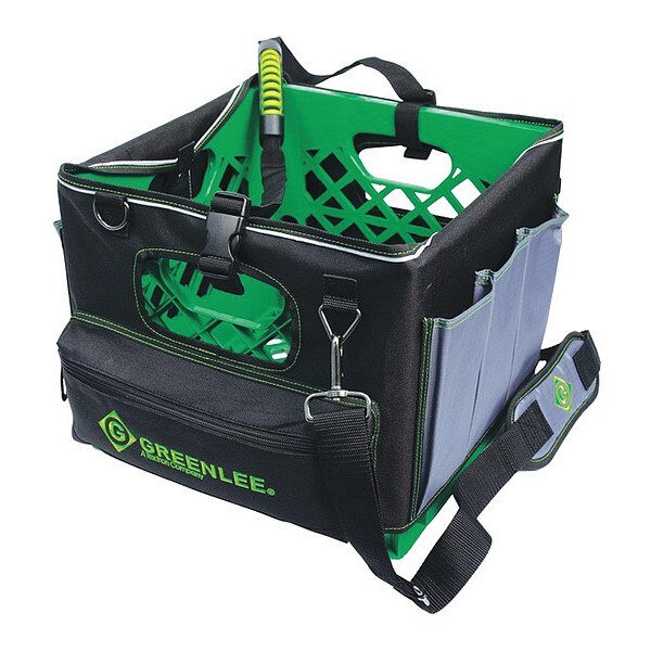 Crate Cover Tool Organizer, Black, Polyester, 11 Pockets, Greenlee, Mfr#: 0158-28