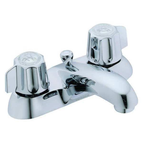 Manual 4" Mount, 3 Hole Low Arc Bathroom Faucet, Chrome plated, Gerber, Mfr#: G0743431
