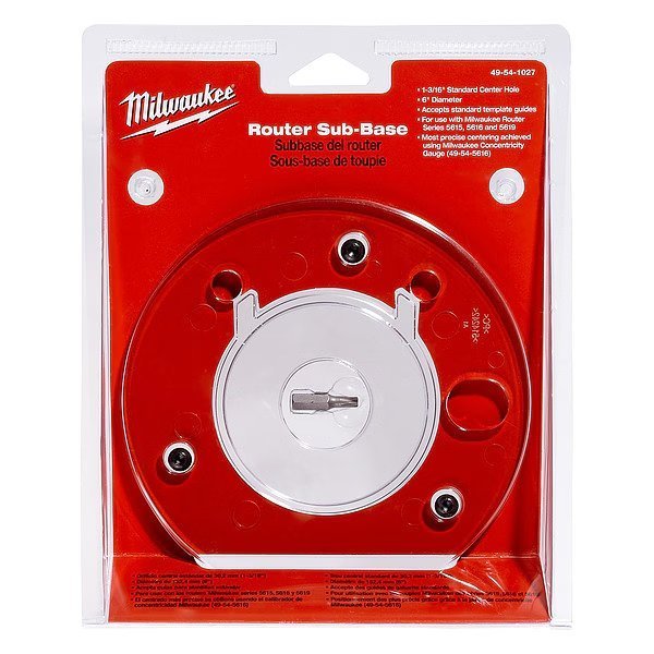 Router Sub-Base Template, Milwaukee Tool, Mfr#: 49-54-1027