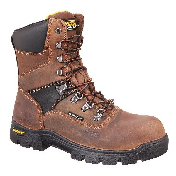 Size 12 Men's 8 in Work Boot Composite Work Boot, Brown, Carolina Shoe, Mfr#: CA5589