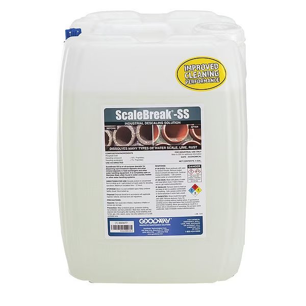 Descaling Solution, Clear, 5 gal., Jug, Goodway, Mfr#: SCALEBRK-SS-5