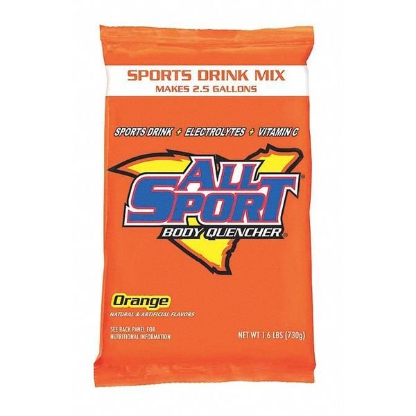 Sports Drink Mix, Regular, Orange, 32 PK, All Sport, Mfr#: 10124806