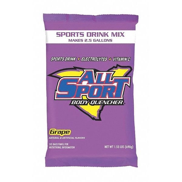 Sports Drink Mix, Regular, Grape, 32 PK, All Sport, Mfr#: 10124809