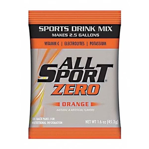 Sports Drink Mix, Sugar Free, Orange Zero, 30 PK, All Sport, Mfr#: 10124815