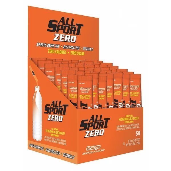 Sports Drink Mix, Sugar Free, Orange, 50 PK, All Sport, Mfr#: 10125022