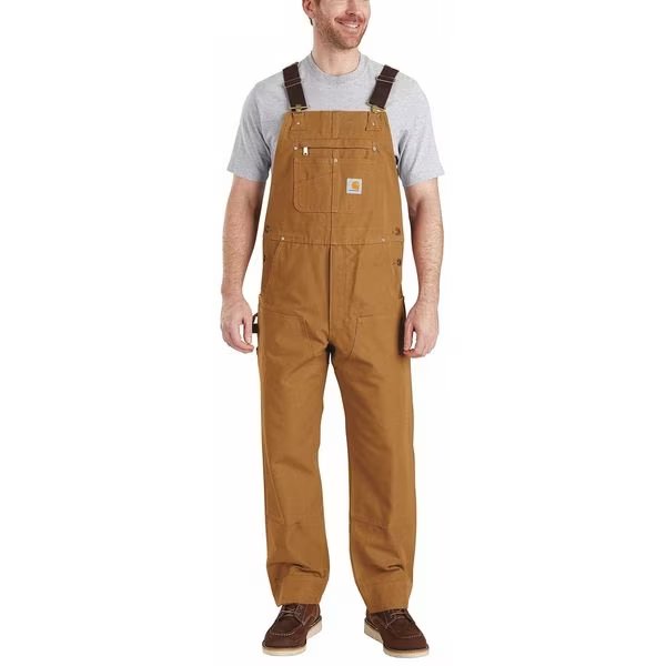 Bib Overalls, 40" Waist Sz, 30" Inseam, Brn, Carhartt, Mfr#: 102776-211-40x30