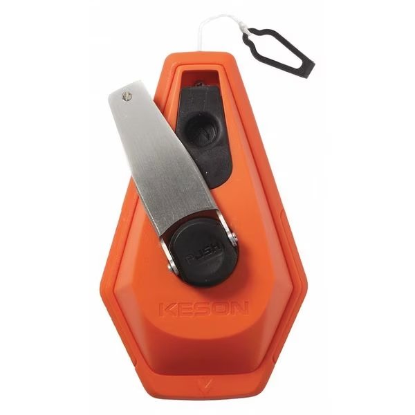 Chalk Line Reel, 100 ft. L, Orange, Keson, Mfr#: K3X