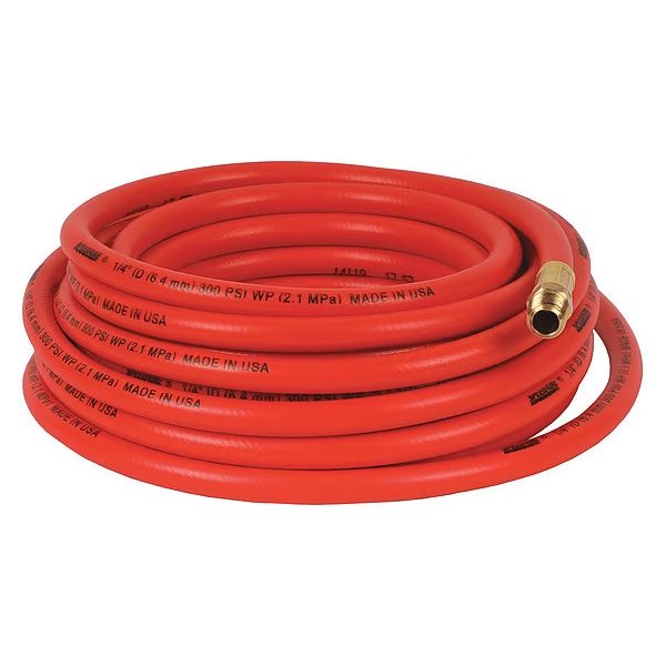 Air Hose, 1/4" I.D., 300 psi, 25 ft. L, Continental, Mfr#: F5Z02530-25-11
