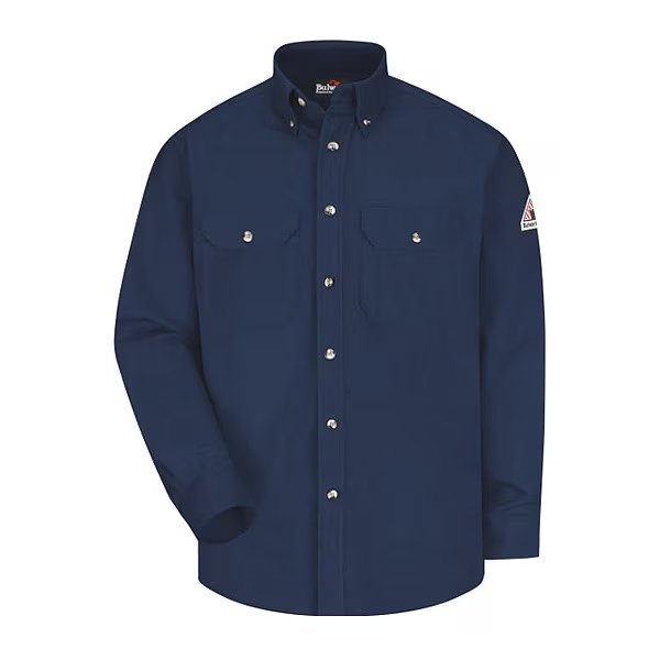 Flame-Resistant Collared Shirt, Navy, Vf Imagewear, Mfr#: SLU2NV LN 3XL