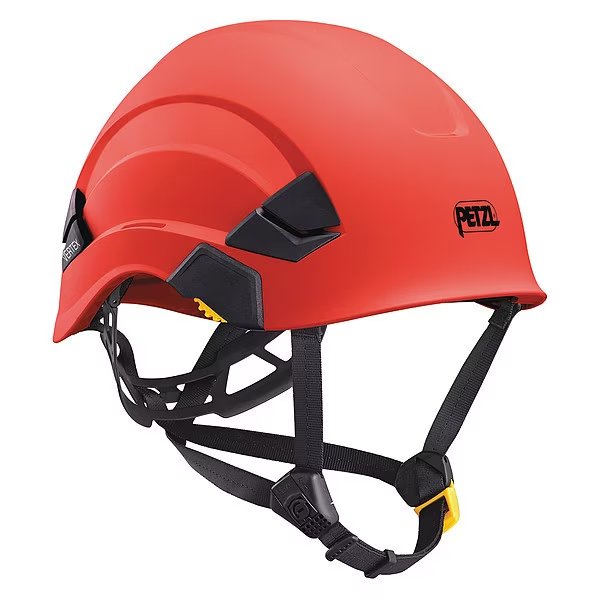 Front Brim Hard Hat, Type 1, Class E, Ratchet (6-Point), Red, Petzl, Mfr#: A010AA02