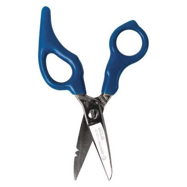 6-1/4" Electricians Scissors, Serrated Cut, Right Hand, Jonard Tools, Mfr#: ES-1964ERG