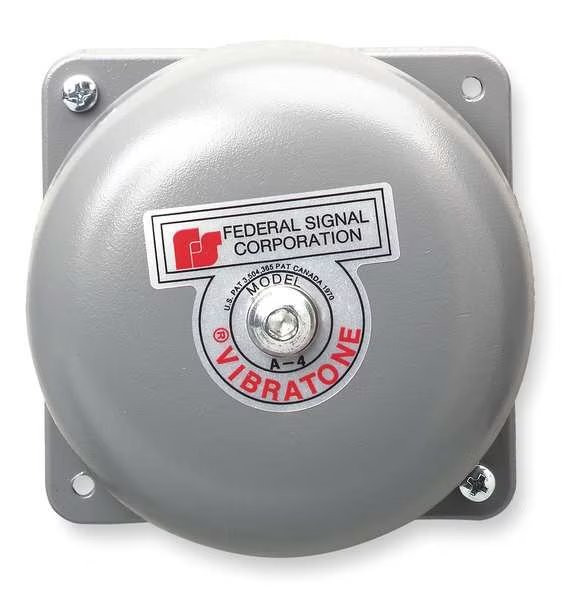 Bell, 120VAC, 0.08 AC, Gray, Federal Signal, Mfr#: 504-120-1