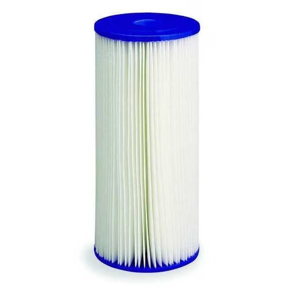 Pleated Filter Cartridge, 10 gpm, 50 Micron, 4-1/2" O.D., 9 3/4 in H, Pentair/Pentek, Mfr#: 155053-75