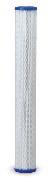 Pleated Filter Cartridge, 10 gpm, 30 Micron, 2-5/8" O.D., 20 in H, Pentair/Pentek, Mfr#: 155416-75