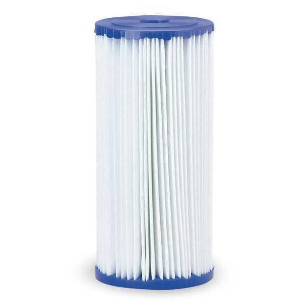 Pleated Filter Cartridge, 20 gpm, 30 Micron, 4-1/2" O.D., 20 in H, Pentair/Pentek, Mfr#: 155430-75