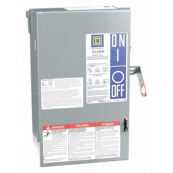 Busway, 30A, 600V AC, PQ, H, K, R, 3 Phase, 3 Wire With Ground, Square D, Mfr#: PQ3603G