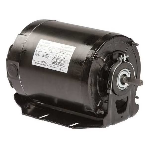 Split-Phase Belt Drive Motor, 1/4, 1/12 HP, 56Z Frame, 115V AC Voltage, 1,725/1,140 Nameplate RPM, Century, Mfr#: ARB2024L2