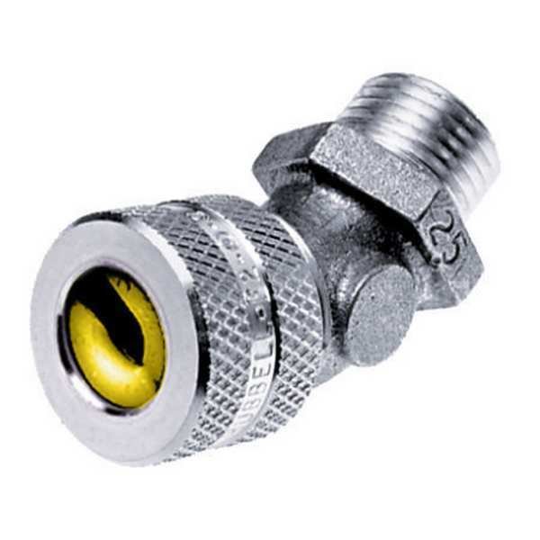 Cord Connector, 3/4 in., 45, Yellow, Hubbell Wiring Device-Kellems, Mfr#: VHC1037