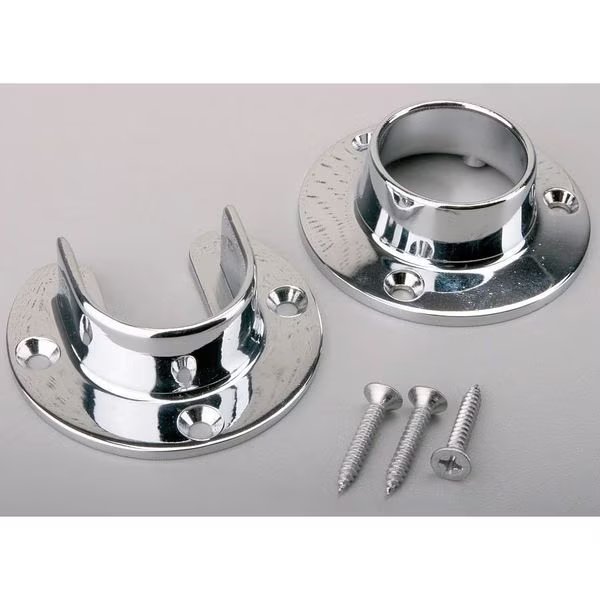 Pole Socket, Chrome, PK2, John Sterling, Mfr#: CD-0010-CH