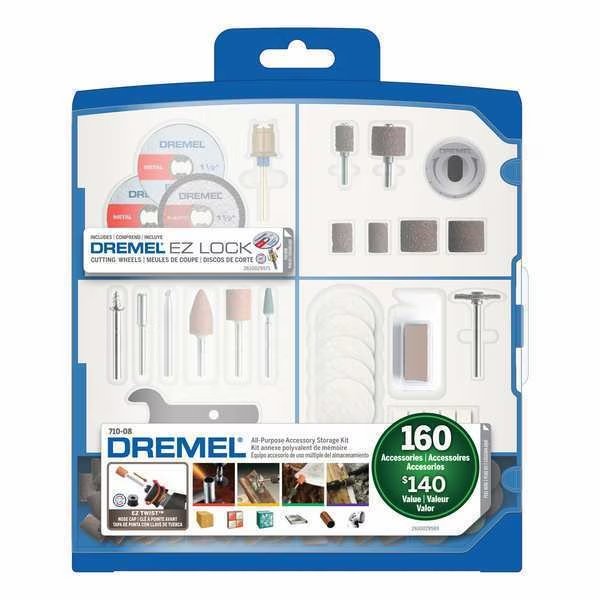 All Purpose Dremel Accessory Set, 160 Pc, Dremel, Mfr#: 710-08