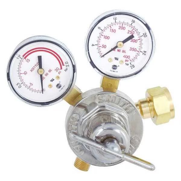 Gas Regulator, Single Stage, CGA-520, 15 psi, Use With: Acetylene, Smith Equipment, Mfr#: 30-15-520