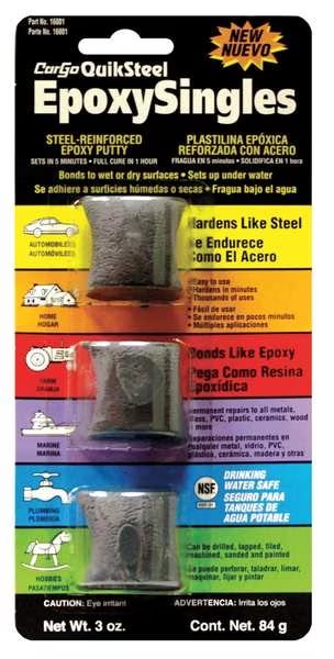 1.75 oz. Quiksteel Gray Putty, Blue Magic, Mfr#: 16001-6