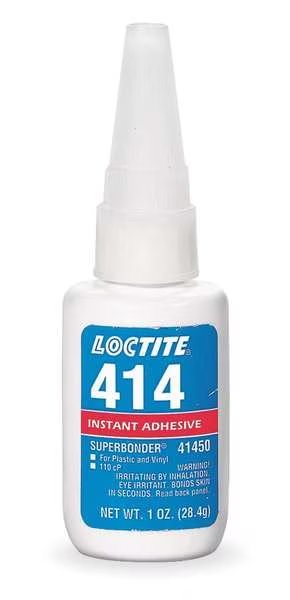 Instant Adhesive, 414 Series, Clear, 1 oz, Bottle, Loctite, Mfr#: 233801