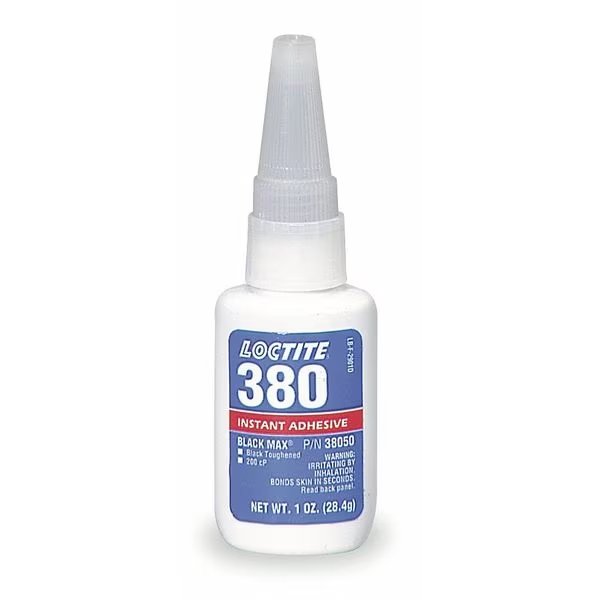 Instant Adhesive, 380, 1 fl oz, Bottle, Black, Loctite, Mfr#: 135423