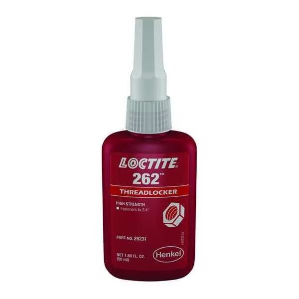 Threadlocker, LOCTITE 262, Red, High Strength, Liquid, 250 mL Bottle, Loctite, Mfr#: 135375